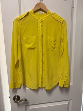Equipment Femme Yellow Silk Blouse